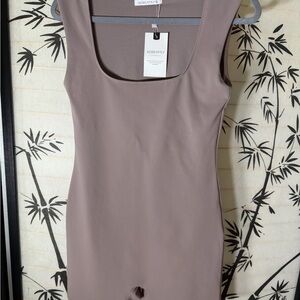 ADEAM Women's Taupe Mini Dress